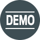 Circle icon with the word "DEMO" in bold, centered text.